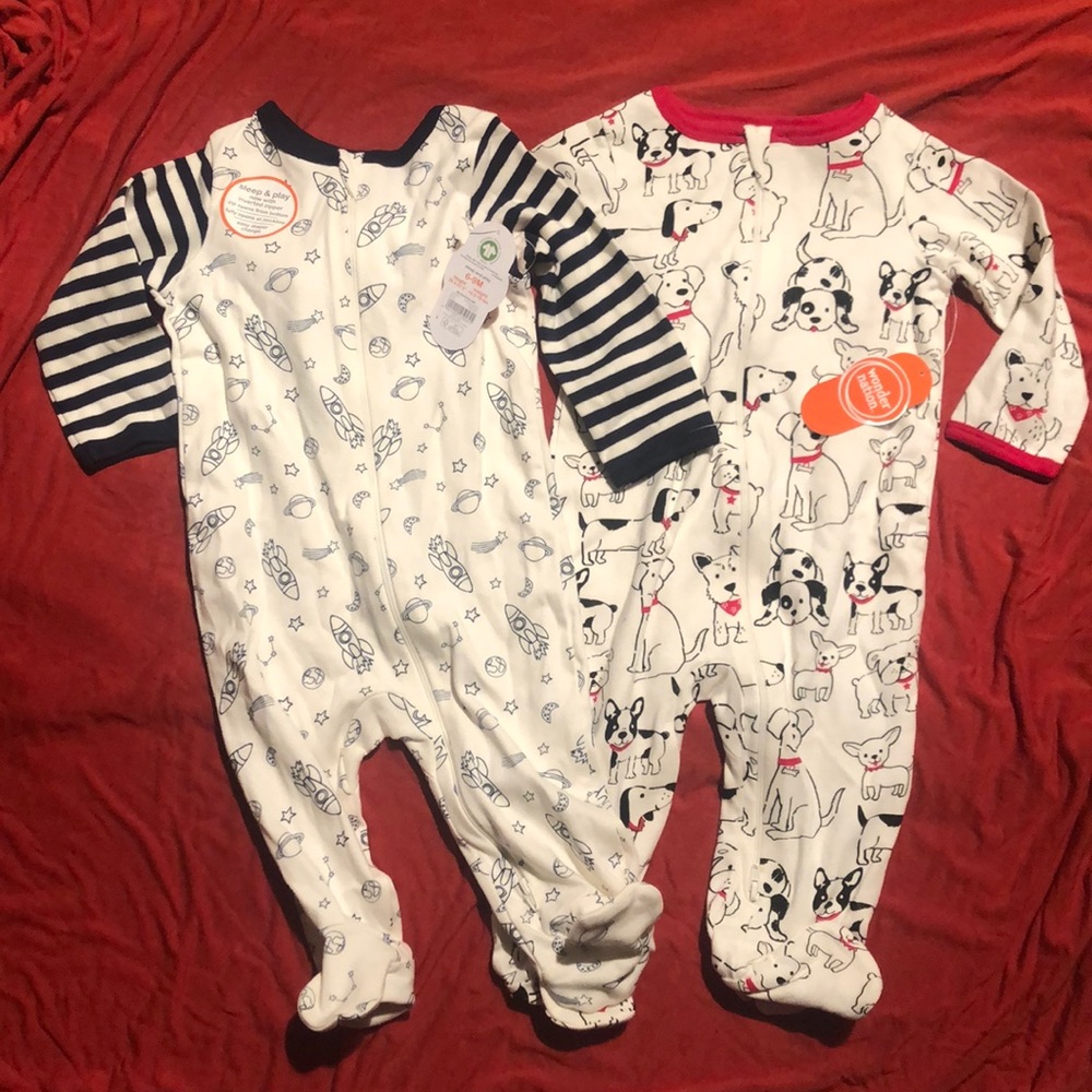 NWT two baby footies